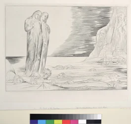 El círculo de los traidores: el pie de Dante golpeando a Bocca degli Abbate, Infierno, Canto XXXII, ilustración de la 